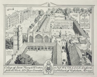 セントメアリードウィントンカレッジまたはニューカレッジ、1928 作： Edmund Hort New