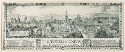 マグダレンの鐘楼からのオックスフォードの塔、1908 作： Edmund Hort New
