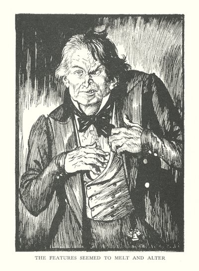 R・L・スティーヴンソン著『ジキル博士とハイド氏の奇妙な事件』の挿絵（リトグラフ）。 作： Edmund Joseph (after) Sullivan