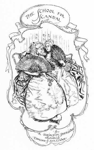 The School for Scandal」のイラスト（彫刻 作： Edmund Joseph (after) Sullivan