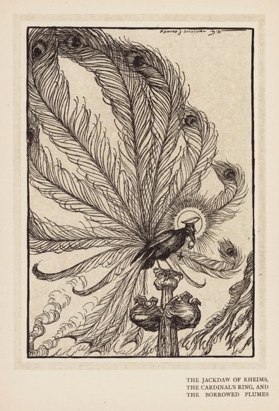 カイザーの花輪ランスのジャックドー、枢機卿の指輪、そして借りた羽衣（リトグラフ） 作： Edmund Joseph (after) Sullivan