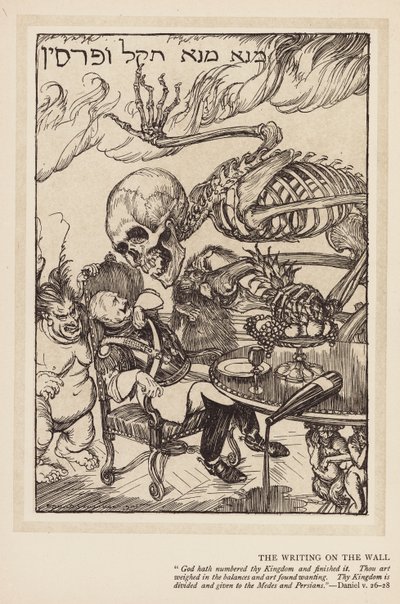 カイザーのガーランド壁に書かれた文字（リトグラフ） 作： Edmund Joseph (after) Sullivan