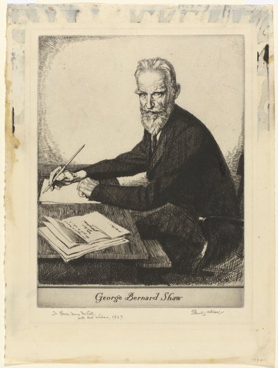 ポートレット・ヴァン・ジョージ・バーナード・ショウ ジョージ・バーナード・ショー (オブジェクトのタイトル) 作： Edmund Joseph Sullivan (signed by artist)