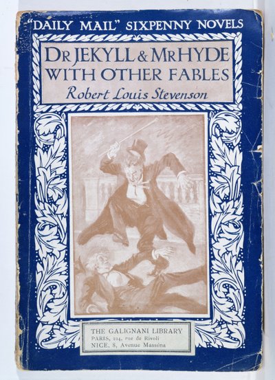 ロバート・ルイス・スティーブンソン（1850-94）c.1910による「ジキル博士とハイド氏の奇妙な事件」の表紙 作： Edmund Joseph Sullivan