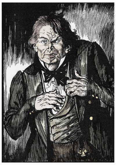Mr Hyde depois de tomar o antídoto se transforma em Dr Jekyll, Ilustração de Edmund Joseph Sullivan (1869-1933) para o romance L