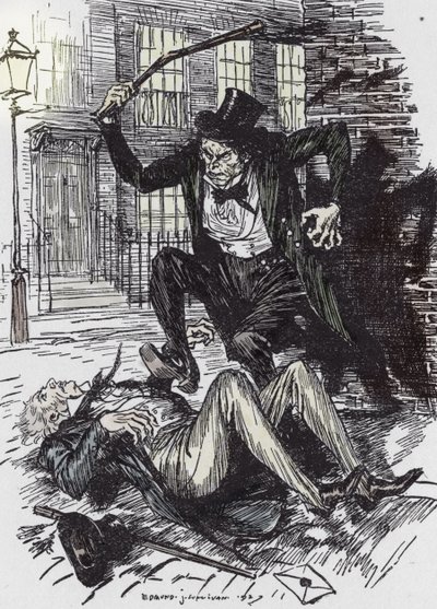 ハイド氏の暗殺者サー・ダンバーズ・カリュー、エドマンド・ジョセフ・サリバン (1869-1933) による小説「L