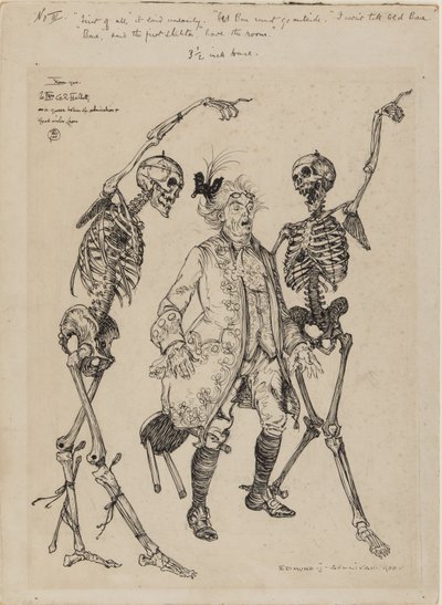 古い骨は外に出なければなりません…、1900 作： Edmund Joseph Sullivan