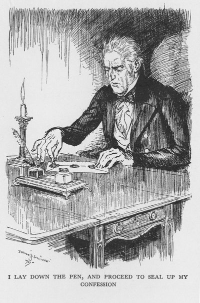 1927年、ロバート・ルイス・スティーブンソンによるジキル博士とハイド氏の奇妙な事件の場面 作： Edmund Joseph Sullivan