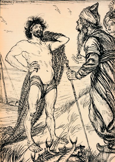 見つかった幸せな男、1918、1918 作： Edmund Joseph Sullivan