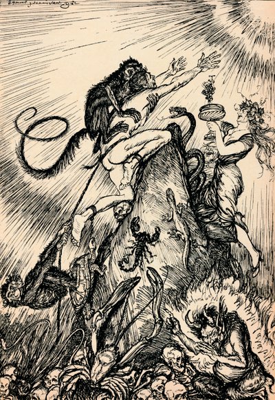 私たちは多くの奴隷制を通じて自由に至る、c1918、1918 作： Edmund Joseph Sullivan