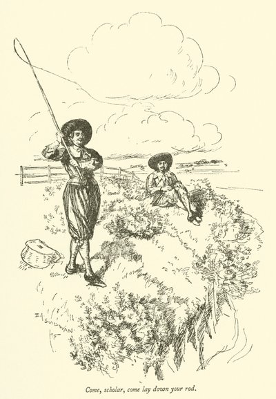 さあ、学者、あなたのロッドを下にして来て 作： Edmund Joseph after Sullivan
