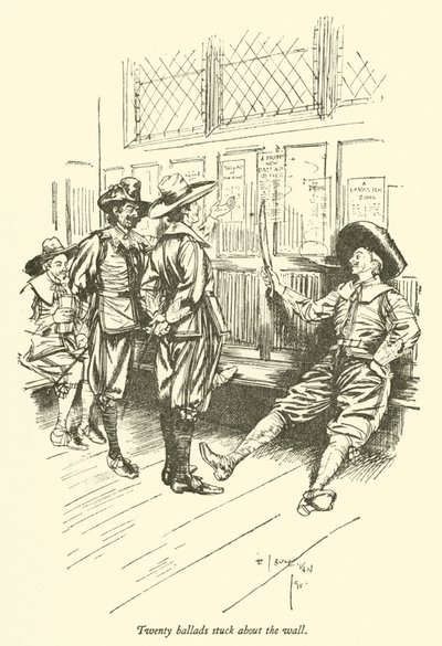 20個のバラードが壁に張り付いた 作： Edmund Joseph after Sullivan