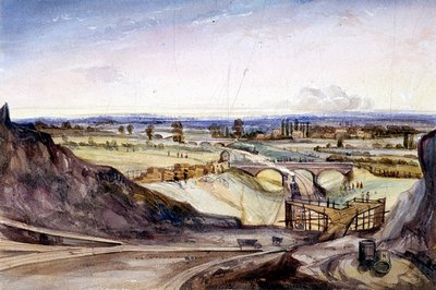 ハムステッドの全景、ロンドン、1837年 作： Edmund Marks