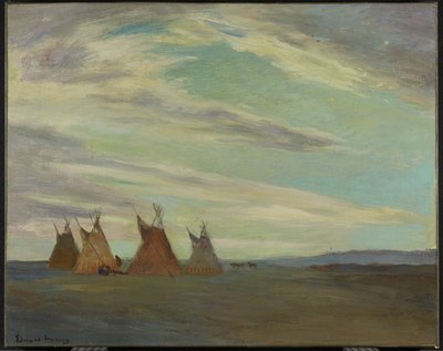 大草原のインド野営地、19世紀後半から20世紀初頭 作： Edmund Montague Morris