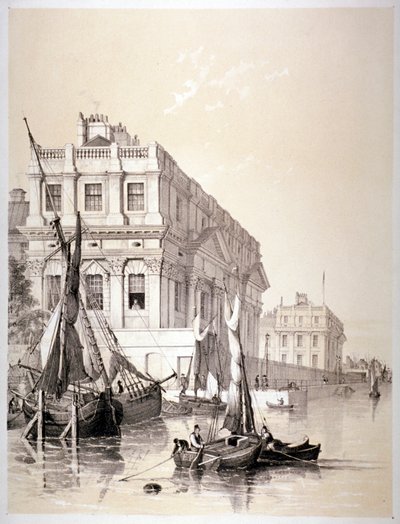 王立海軍病院、グリニッジ、ロンドン、1838年。 作： Edmund Patten