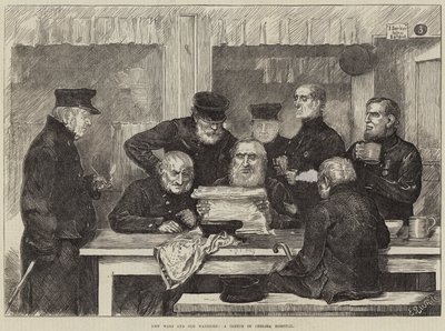 新しい戦争と古い戦士、チェルシー病院のスケッチ 作： Edmund Richard White