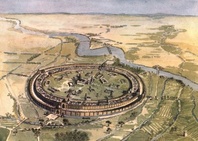 「マンスールの時代のバグダッド」、1915 年。 作： Edmund Sandars