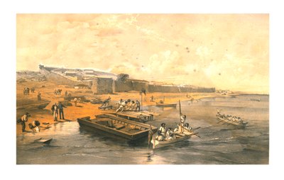 1855年、アゾフ海に向かっているイエニカレの要塞。 作： Edmund Walker