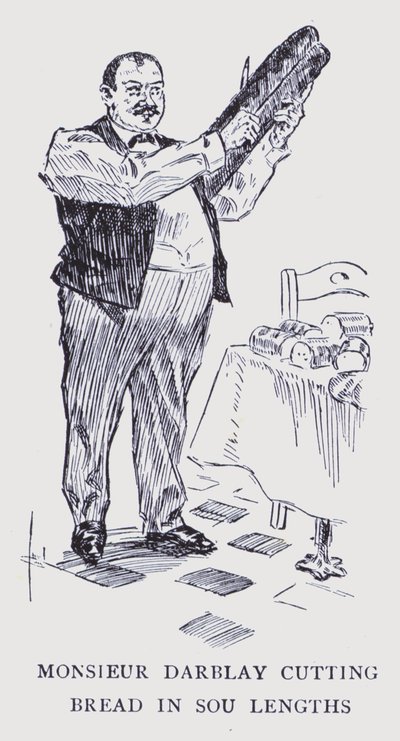 ボヘミアン・パリパンを切るダルブレー氏（リトグラフ） 作： Edouard Alfred (1875-1954) Cucuel