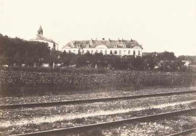 Abbeville 近くの Gard Abbey、c。 1855年。 作： Édouard Baldus
