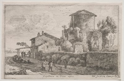 ローマとその周辺の多様な景色: アッピア街道沿いの墓 作： Édouard Baldus