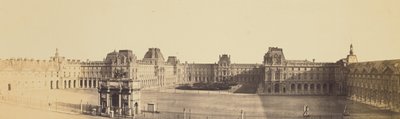 [ルーブル美術館、ナポレオン宮、カルーゼルの全景、チュイルリーから撮影]。 作： Édouard Baldus