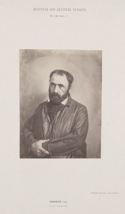 シリーズヒストワールデアーチストヴィヴァンツからのポールシェナバードの肖像c。 1852 作： Édouard Baldus