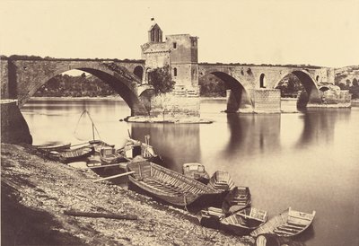 サン・ベネゼ橋、アヴィニョン 作： Édouard Baldus