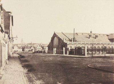 ブローニュ駅の南ゲーブルc。 1855。 作： Édouard Baldus