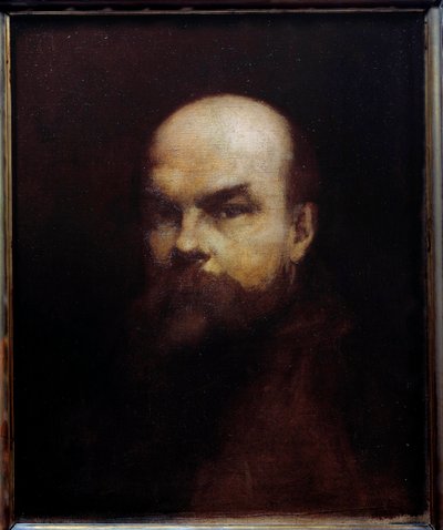 フランスの詩人ポール ヴェルレーヌの肖像 (1844-1896) エドゥアール シャンタラット (19 世紀) の絵画 19 世紀 メッツ、美術館 作： Edouard Chantalat