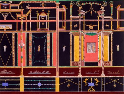 ポンペイのディオスクーリ家の壁の装飾 作： Edouard Clerievanse