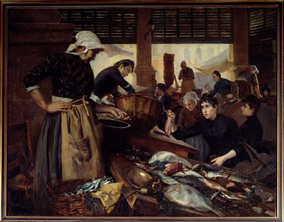 ドラクロワホールの眺め。 マルセイユフィッシュまでお散歩。 エドゥアール・クレミュー (1856-1944) の絵画 作： Edouard Cremieux