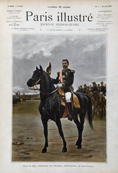 政治家Georges Boulanger将軍（1837-1891）の騎馬像「Edouard Debat Ponsan（Debat-Ponsan）に倣って 作： Edouard Debat Ponsan