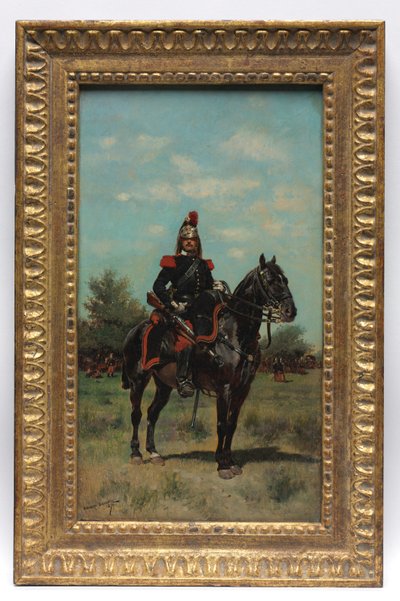 騎馬ドラグーン将校、1876年。 作： Jean Baptiste Edouard Detaille