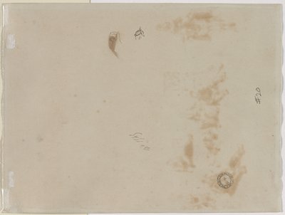 腕を上げた男のスケッチとヘルメットのスケッチ、1878年。 作： Jean Baptiste Edouard Detaille