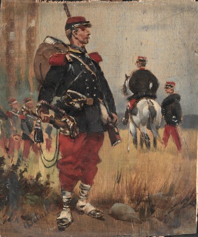 兵士、c。 1892年。 作： Jean Baptiste Edouard Detaille