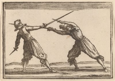 剣と短剣の決闘 作： Edouard Eckman after Jacques Callot