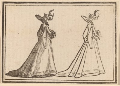大きなコートを着た貴婦人 作： Edouard Eckman after Jacques Callot