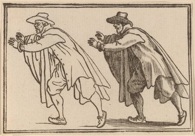 急に動く男 作： Edouard Eckman after Jacques Callot