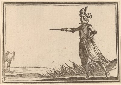 徒歩の軍司令官 作： Edouard Eckman after Jacques Callot