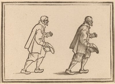 手に帽子を持つ農民 作： Edouard Eckman after Jacques Callot