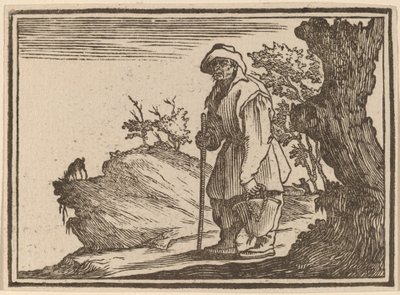 袋を持つ農民 作： Edouard Eckman after Jacques Callot