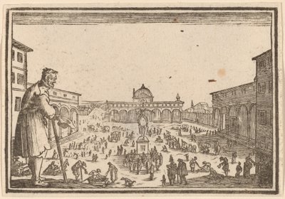 SS広場。 アナウンス、フィレンツェ 作： Edouard Eckman after Jacques Callot
