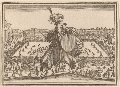 サンタ クローチェ広場、フィレンツェ 作： Edouard Eckman after Jacques Callot