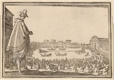 サンタ・マリア・ノヴェッラ広場、フィレンツェ 作： Edouard Eckman after Jacques Callot
