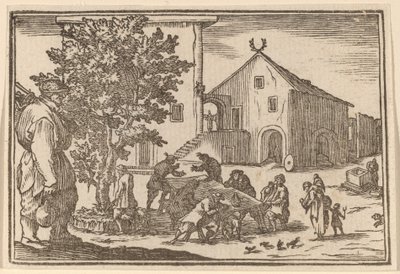 肩掛け 作： Edouard Eckman after Jacques Callot