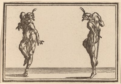 踊る 2 つのパンタロン 作： Edouard Eckman after Jacques Callot