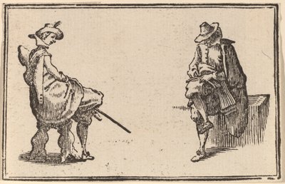 2 つの着席図 作： Edouard Eckman after Jacques Callot