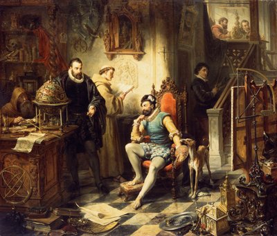望遠鏡の発見、1855 作： Edouard Ender