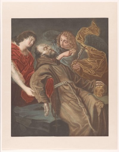 聖フランシスコの死 作： Edouard Gautier Dagoty